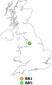 map showing distance between BB1 and BB5