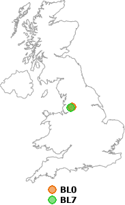 map showing distance between BL0 and BL7