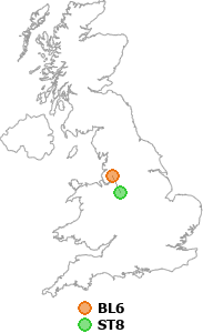 map showing distance between BL6 and ST8