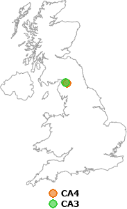 map showing distance between CA4 and CA3