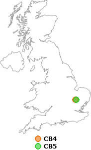 map showing distance between CB4 and CB5