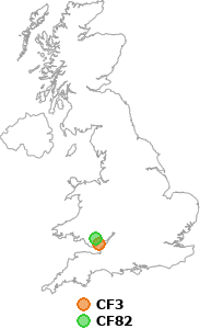 map showing distance between CF3 and CF82