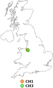 map showing distance between CH1 and CH3