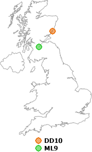 map showing distance between DD10 and ML9