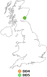 map showing distance between DD4 and DD5