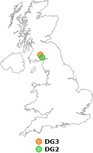 map showing distance between DG3 and DG2