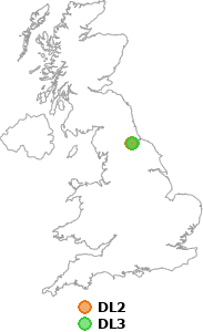 map showing distance between DL2 and DL3