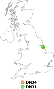 map showing distance between DN34 and DN31