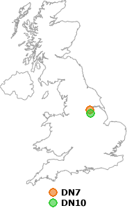 map showing distance between DN7 and DN10