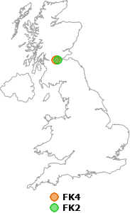 map showing distance between FK4 and FK2