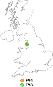 map showing distance between FY4 and FY8