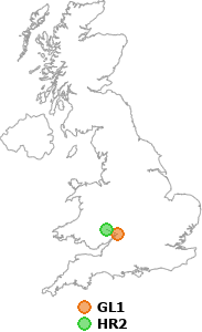 map showing distance between GL1 and HR2