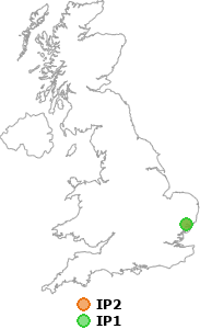 map showing distance between IP2 and IP1