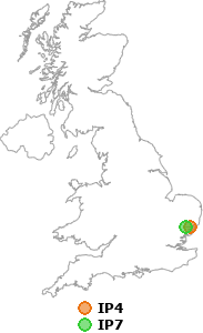 map showing distance between IP4 and IP7