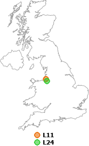 map showing distance between L11 and L24