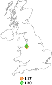 map showing distance between L17 and L20