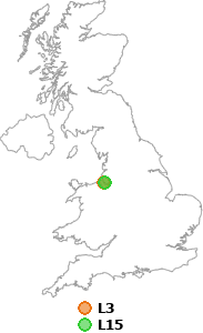 map showing distance between L3 and L15