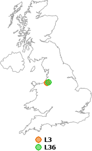 map showing distance between L3 and L36