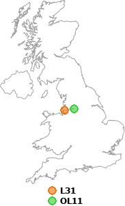 map showing distance between L31 and OL11