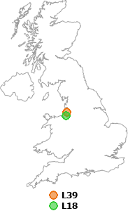 map showing distance between L39 and L18