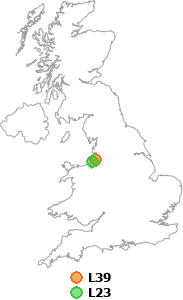 map showing distance between L39 and L23