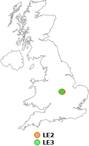 map showing distance between LE2 and LE3