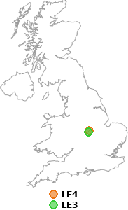 map showing distance between LE4 and LE3