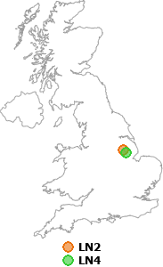 map showing distance between LN2 and LN4