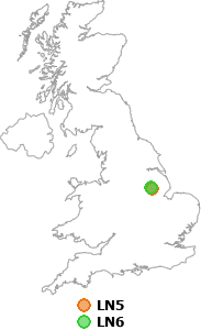 map showing distance between LN5 and LN6