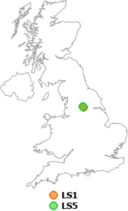 map showing distance between LS1 and LS5