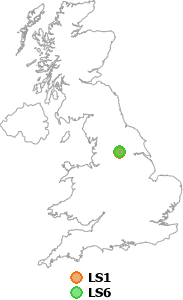 map showing distance between LS1 and LS6