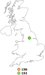 map showing distance between LS6 and LS1