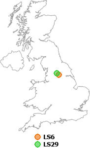 map showing distance between LS6 and LS29