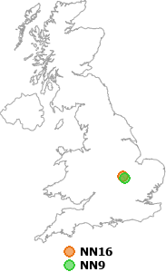 map showing distance between NN16 and NN9