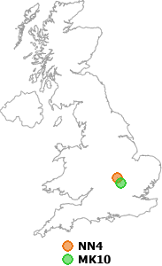 map showing distance between NN4 and MK10