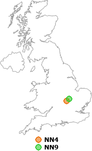 map showing distance between NN4 and NN9