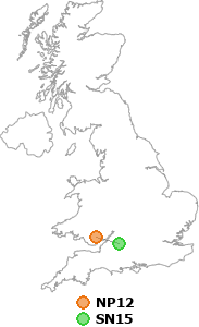 map showing distance between NP12 and SN15