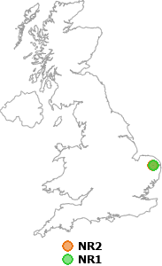 map showing distance between NR2 and NR1