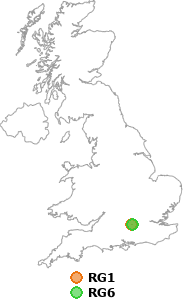 map showing distance between RG1 and RG6