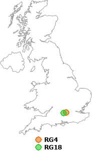 map showing distance between RG4 and RG18