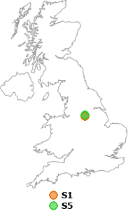 map showing distance between S1 and S5