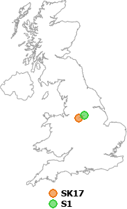 map showing distance between SK17 and S1