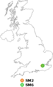 map showing distance between SM2 and SM6