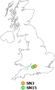 map showing distance between SN3 and SN15