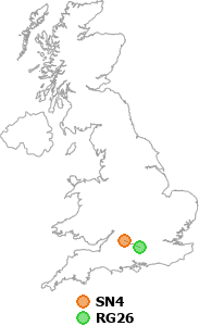 map showing distance between SN4 and RG26