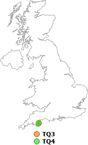 map showing distance between TQ3 and TQ4