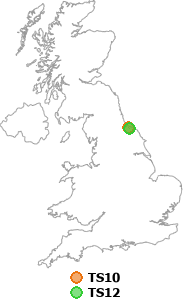 map showing distance between TS10 and TS12