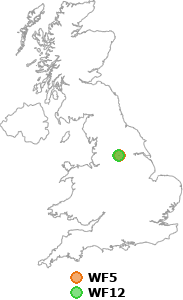 map showing distance between WF5 and WF12